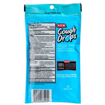 H-E-B Sugar Free Cough Drops – Menthol, 25 ct