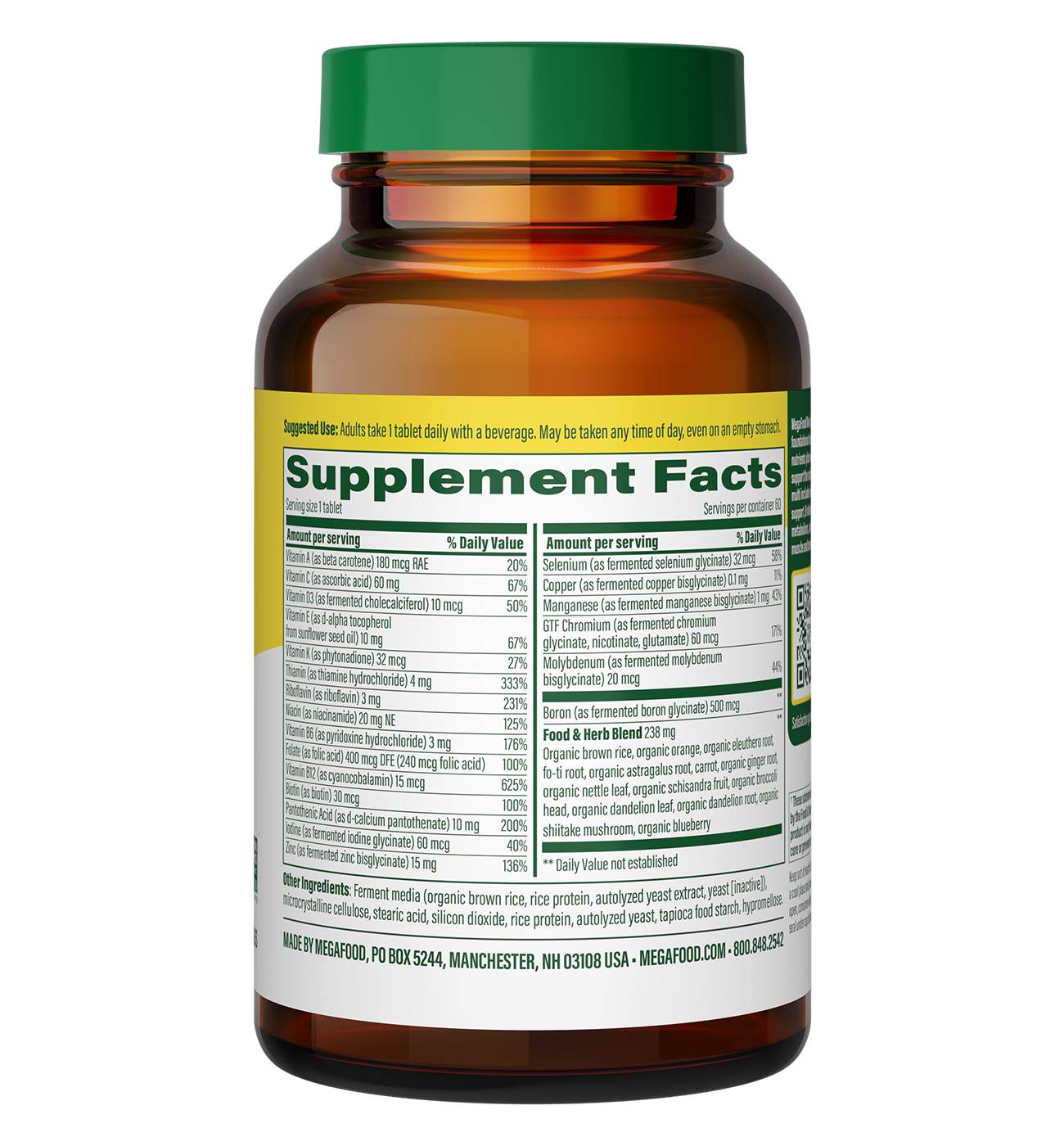 MegaFood Mens One Daily Multivitamin; image 3 of 3