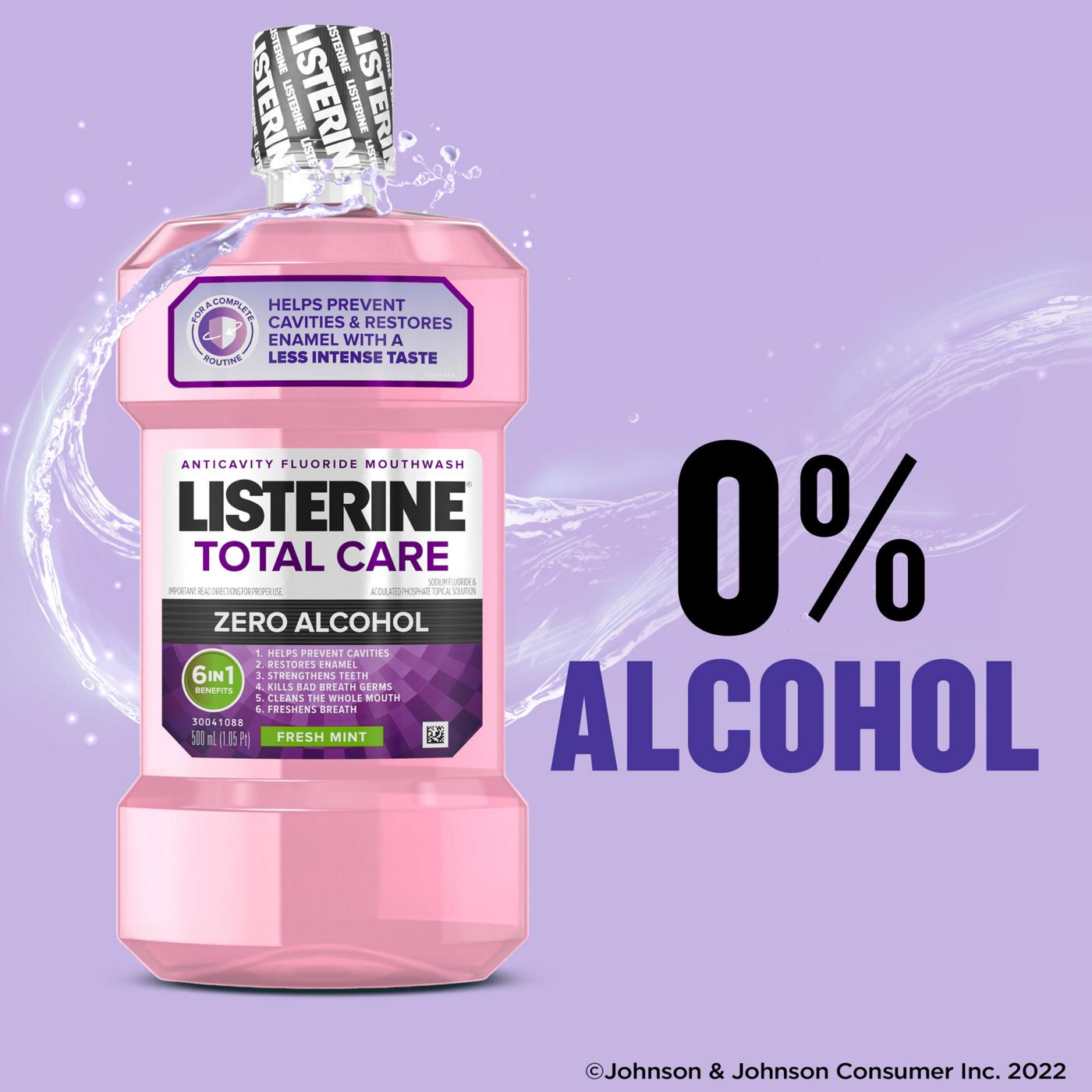 Listerine Total Care Zero Alcohol Anticavity Mouthwash - Fresh Mint; image 4 of 8