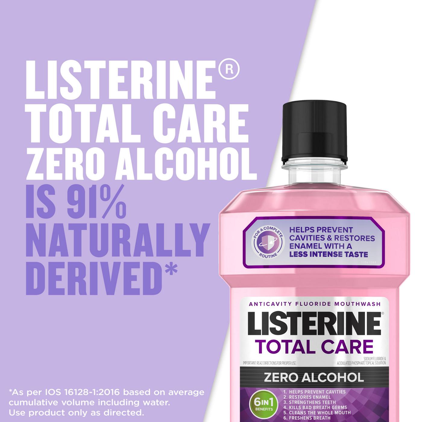 Listerine Total Care Zero Alcohol Anticavity Mouthwash - Fresh Mint; image 8 of 8