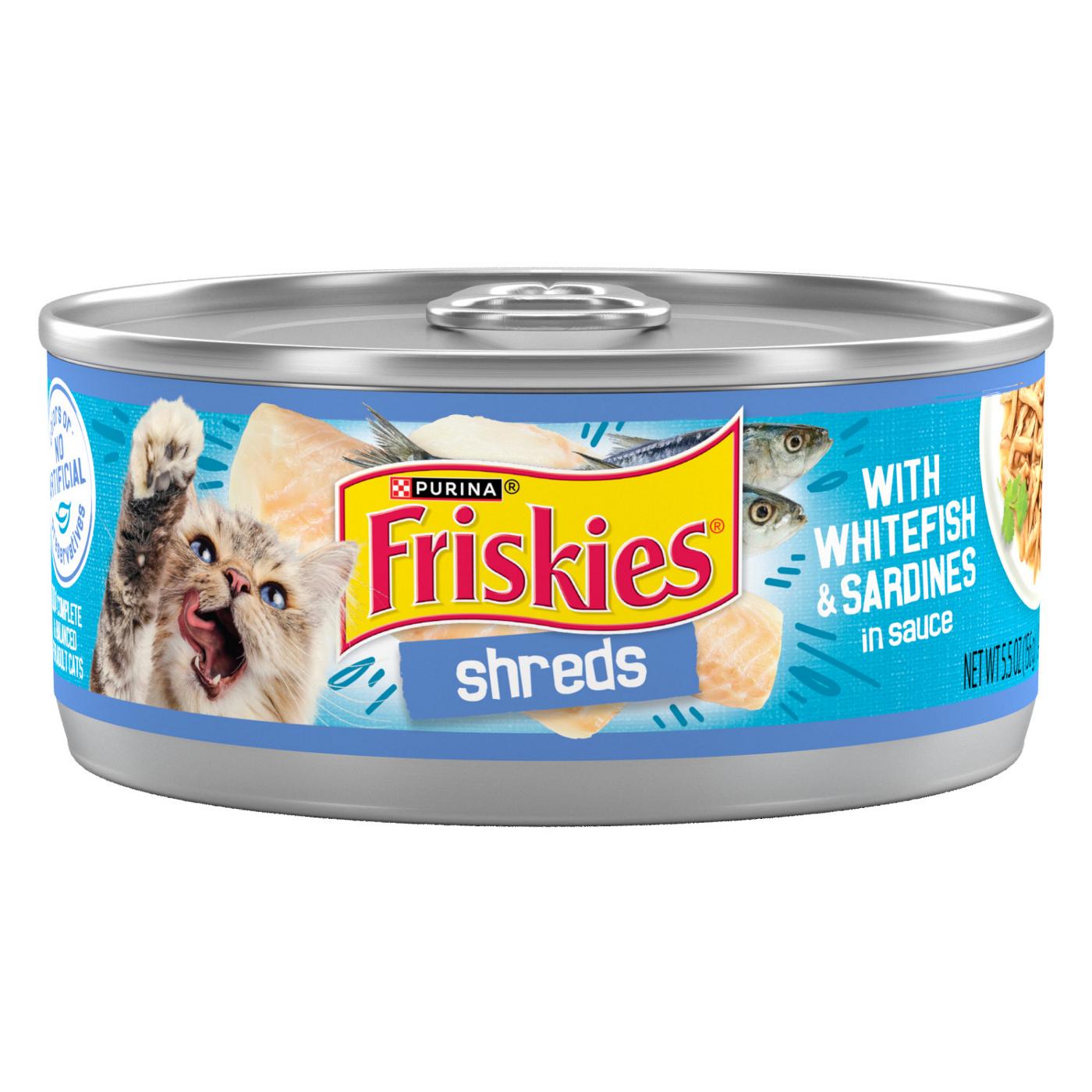 Friskies Purina Shreds Wet Cat Food - Whitefish and Sardines in Sauce; image 1 of 9