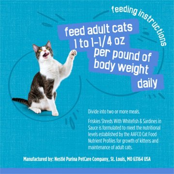 Friskies Purina Shreds Wet Cat Food - Whitefish and Sardines in Sauce, 5.5 oz