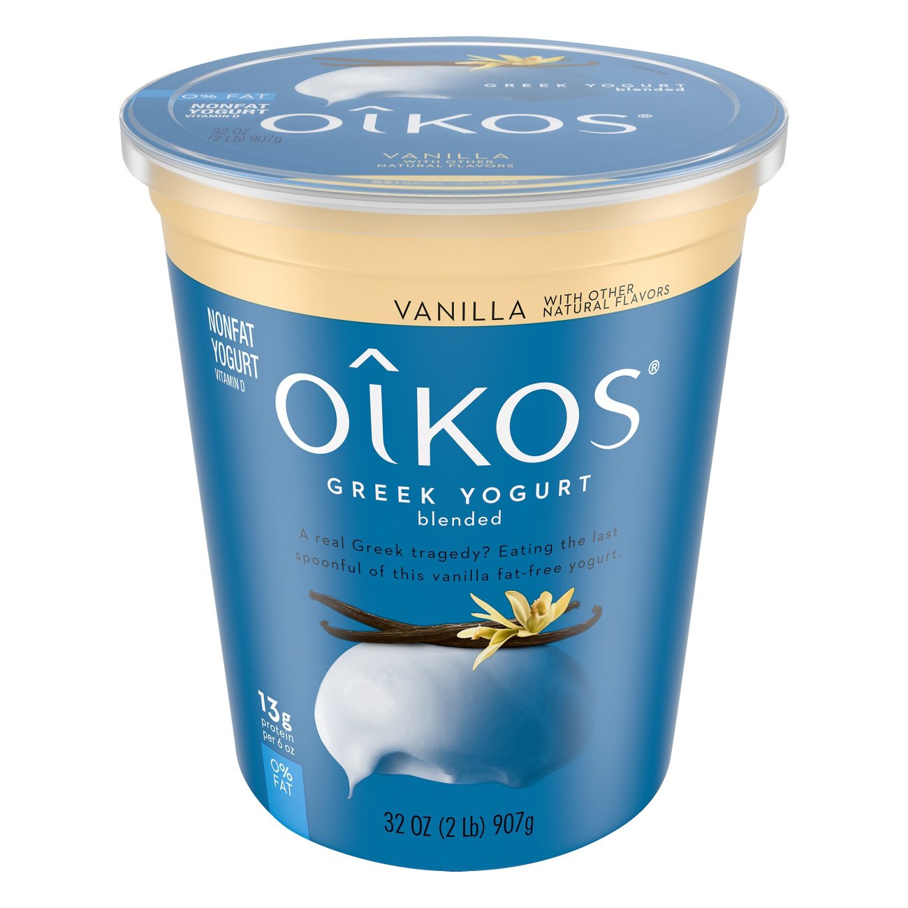 Dannon Oikos Greek Fat Free Vanilla Yogurt - Shop Yogurt at H-E-B