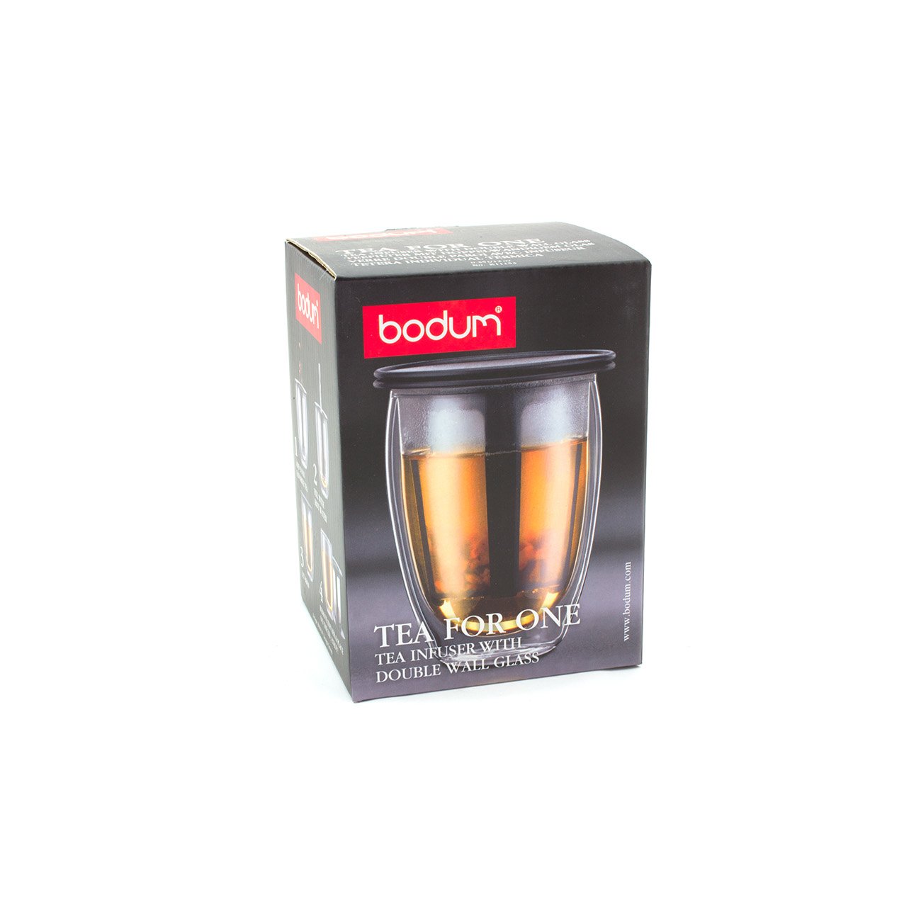 Bodum Black Tea For One Infuser With Double Wall Glass Shop Glasses