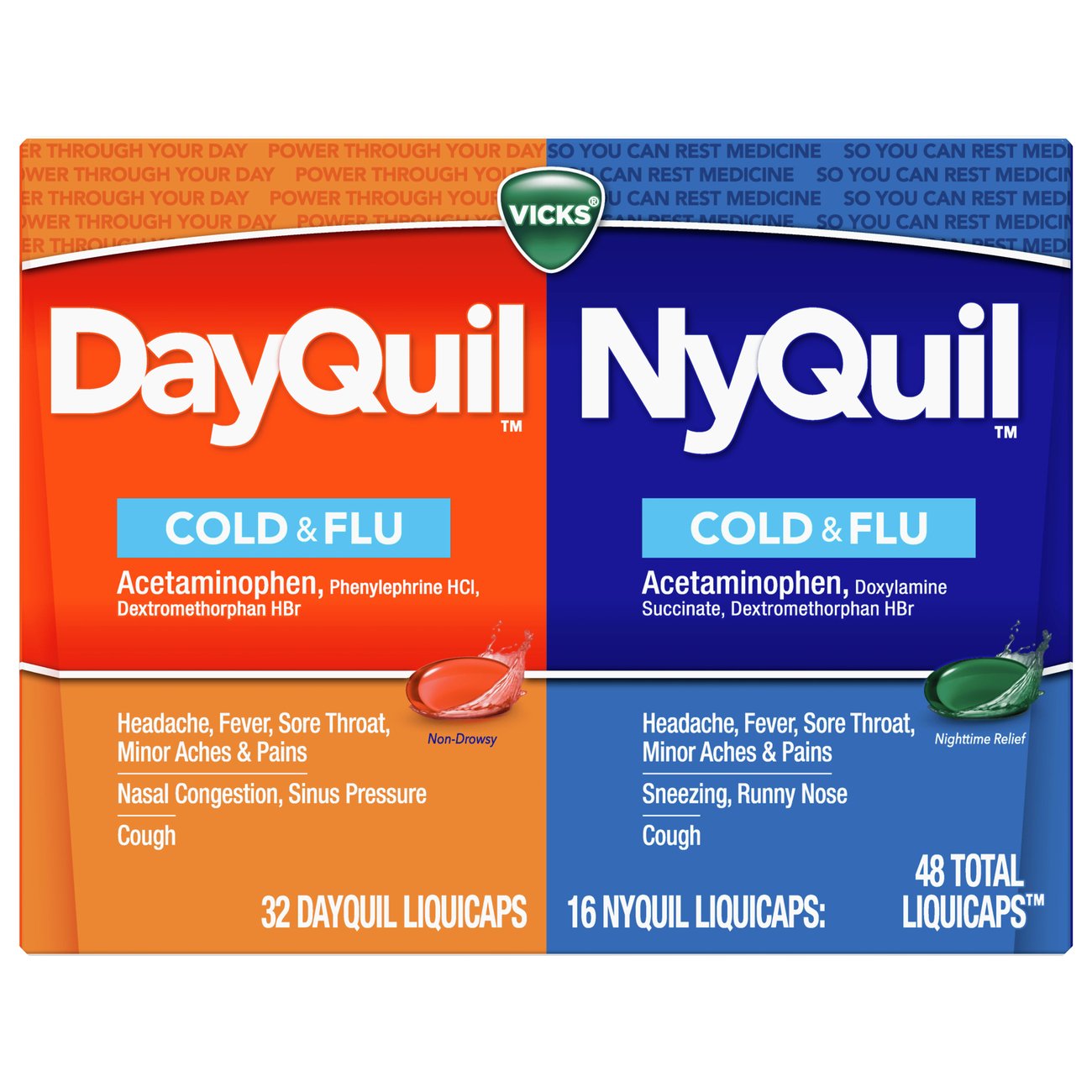 Vicks DayQuil/NyQuil Nyquil Dayquil Liquicaps Combo Pack Shop