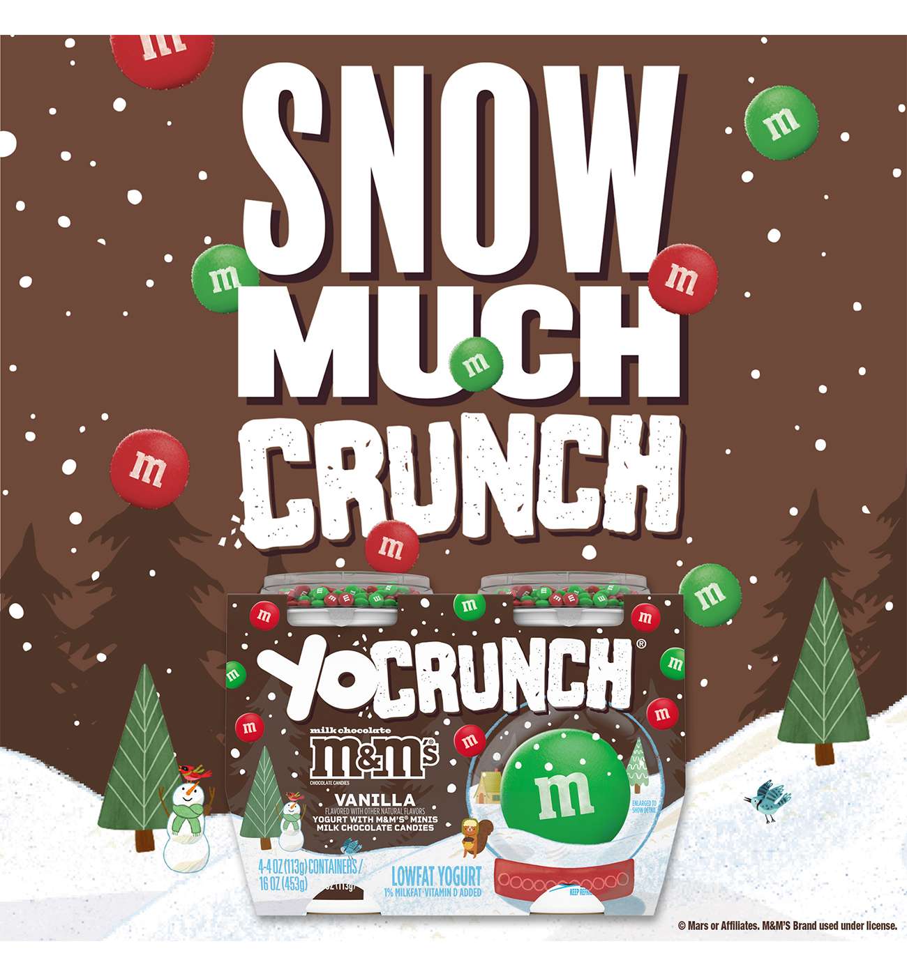 YoCrunch Low-Fat Vanilla Yogurt with Milk Chocolate M&M's; image 2 of 10