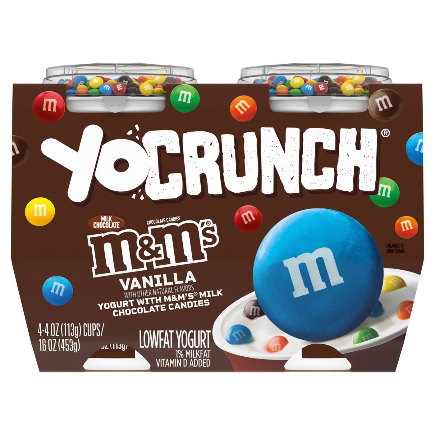 YoCrunch Low-Fat Vanilla Yogurt with Milk Chocolate M&M's; image 1 of 9