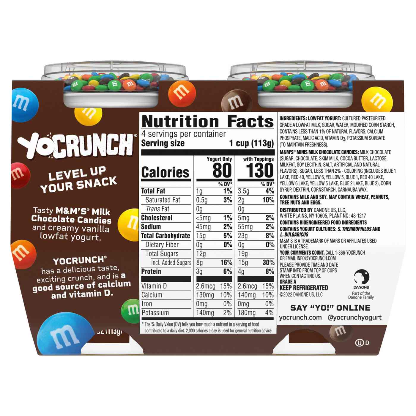 YoCrunch Low-Fat Vanilla Yogurt with Milk Chocolate M&M's; image 9 of 9