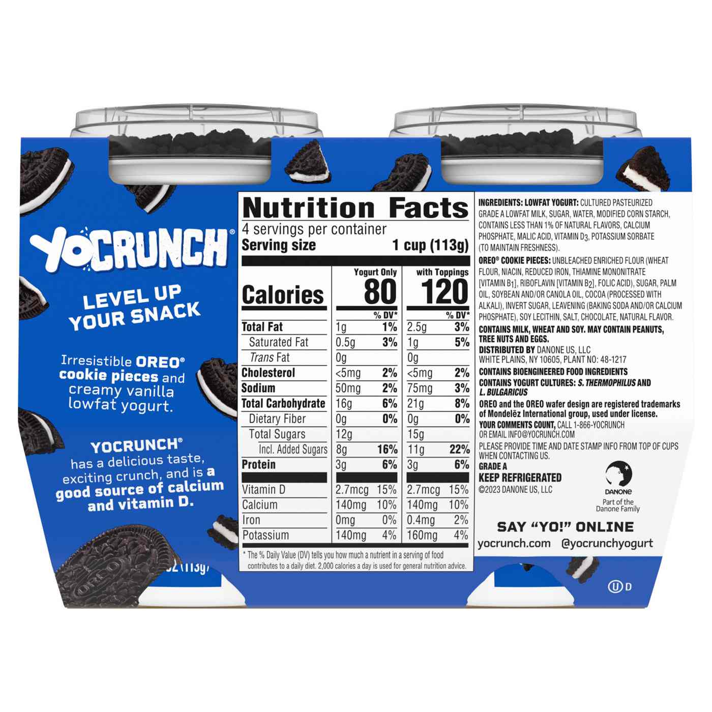 YoCrunch Low Fat Oreo Cookies N' Cream Yogurt; image 8 of 9