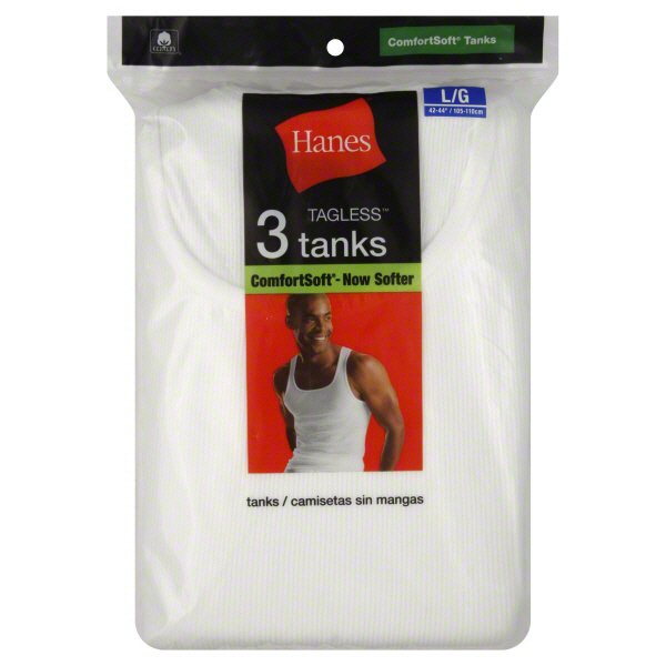 Hanes ComfortSoft Tagless Men's Comfort Soft Tanks Size Large Shop