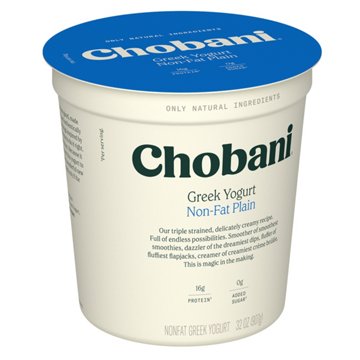 Chobani 16g Protein Non Fat Plain Greek Yogurt, 32 oz