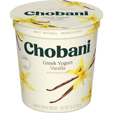 Chobani Non-Fat Vanilla Blended Greek Yogurt, 32 oz