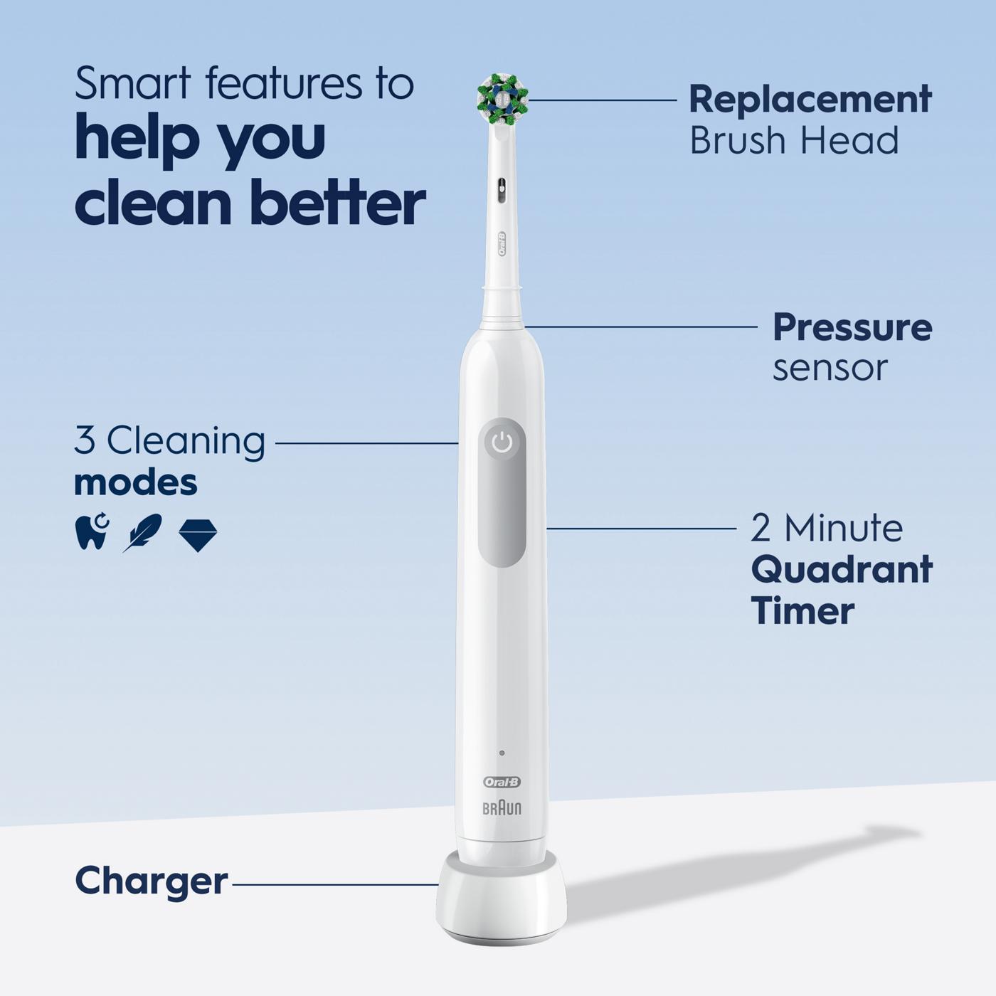 Oral-B Pro 1000 Rechargeable Toothbrush - White; image 2 of 8