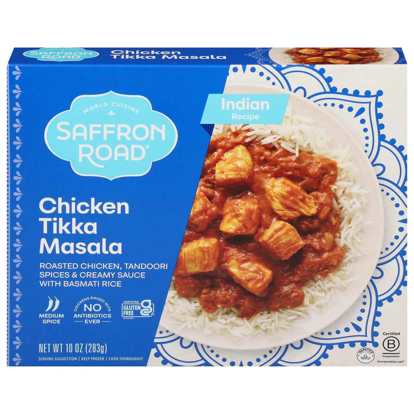 Saffron Road Gluten Free Chicken Tikka Masala Indian Frozen Dinner; image 1 of 8