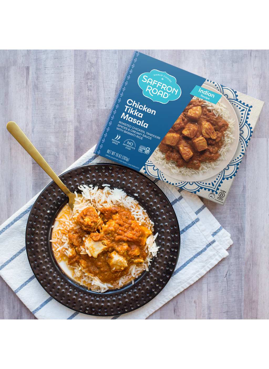 Saffron Road Gluten Free Chicken Tikka Masala Indian Frozen Dinner; image 5 of 8