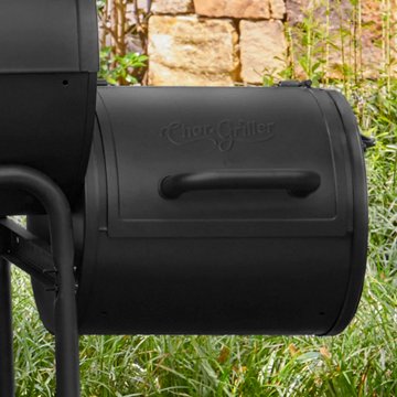 Char-Griller Portable Charcoal Grill & Side Fire Box, 20" x 18"