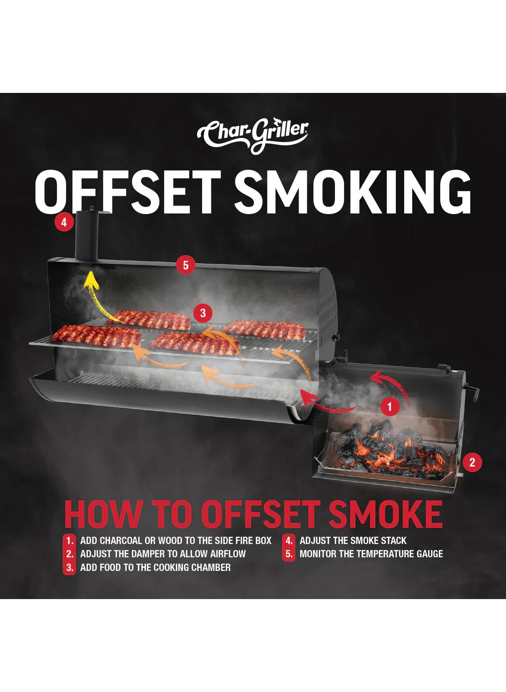 Char-Griller Portable Charcoal Grill & Side Fire Box; image 7 of 7