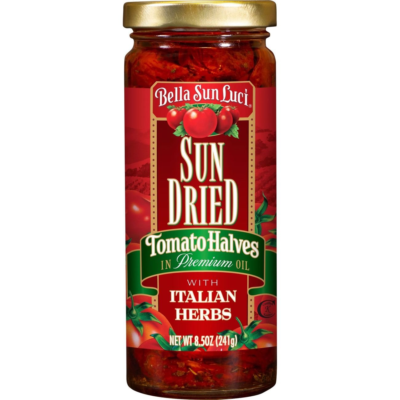 Bella Sun Luci Tomato Halves, with Italian Herbs, SunDried Shop