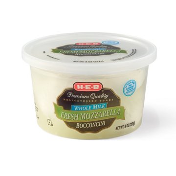 H-E-B Whole Milk Fresh Mozzarella Bocconcini, 8 oz