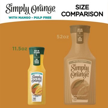 Simply Orange Orange with Mango Juice Drink