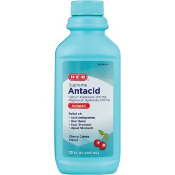 H-E-B Antacid Supreme Cherry Flavor, 12 oz
