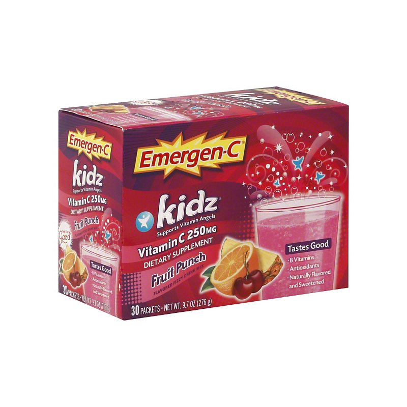 EmergenC Kidz Vitamin C 250 mg Fruit Punch Flavored Fizzy Drink Mix