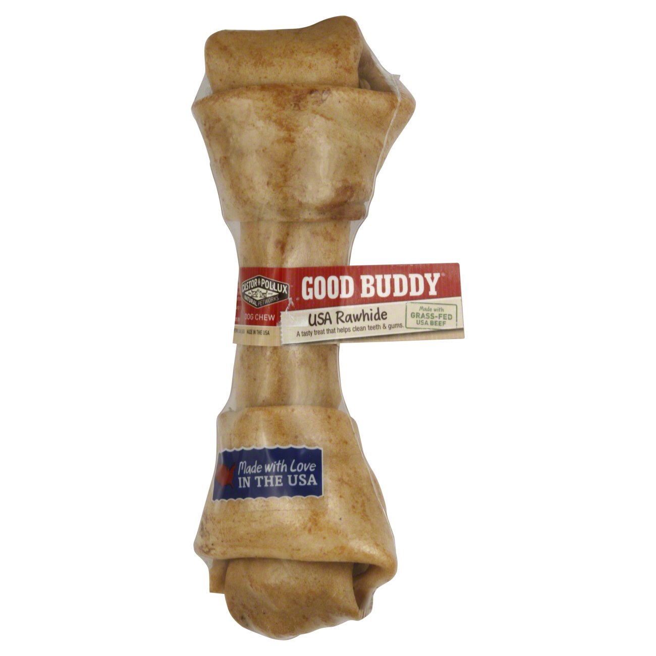 Castor Pollux Rawhide Bone 8 to 9in Shop Bones rawhides at H E B