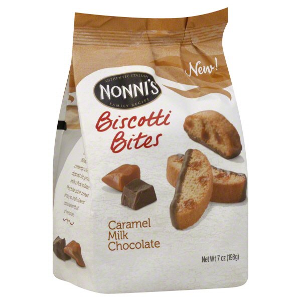 Nonni's Caramel and Milk Chocolate Biscotti Bites Shop Snacks & Candy