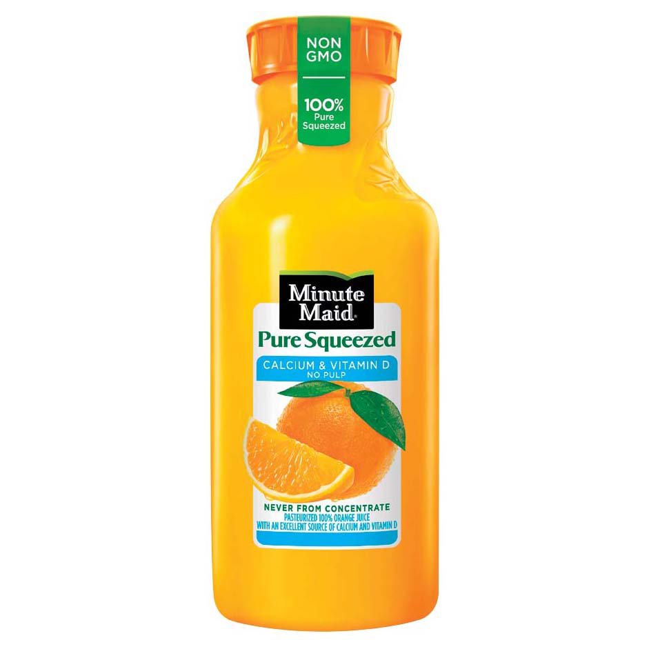 Minute Maid Pure Squeezed Calcium Vitamin D No Pulp 100% Orange