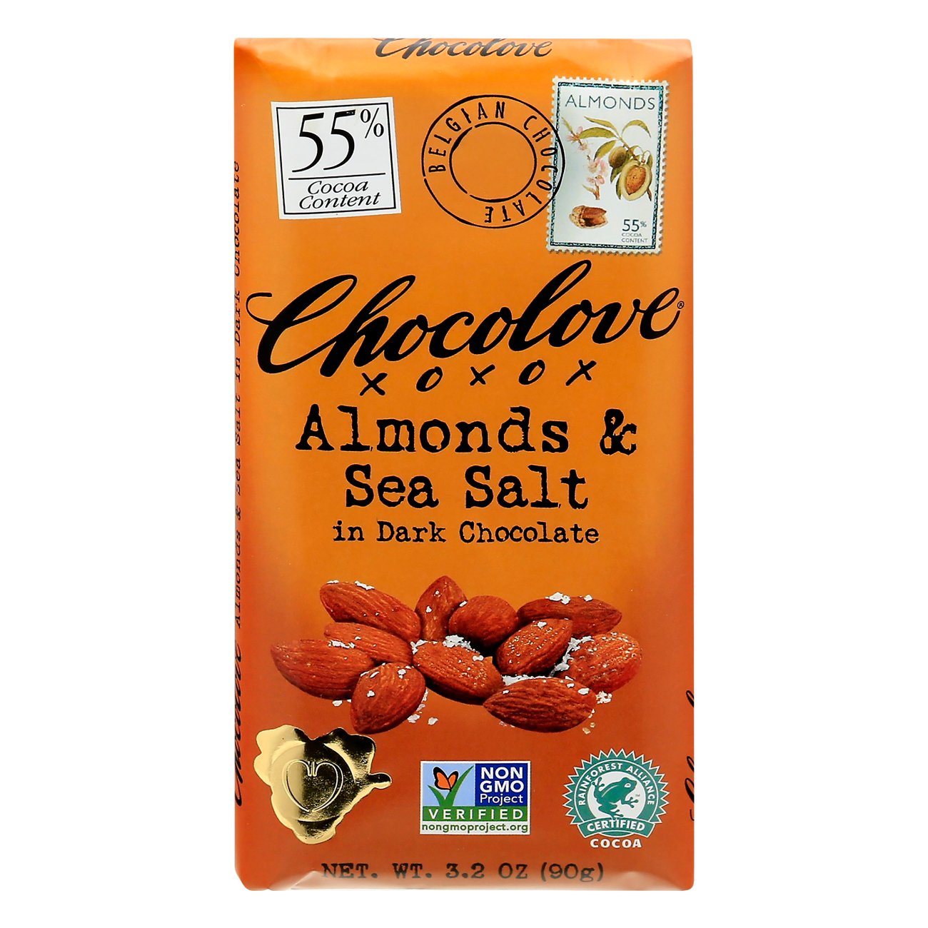 Chocolove Almonds & Sea Salt in Dark Chocolate Bar Shop Snacks
