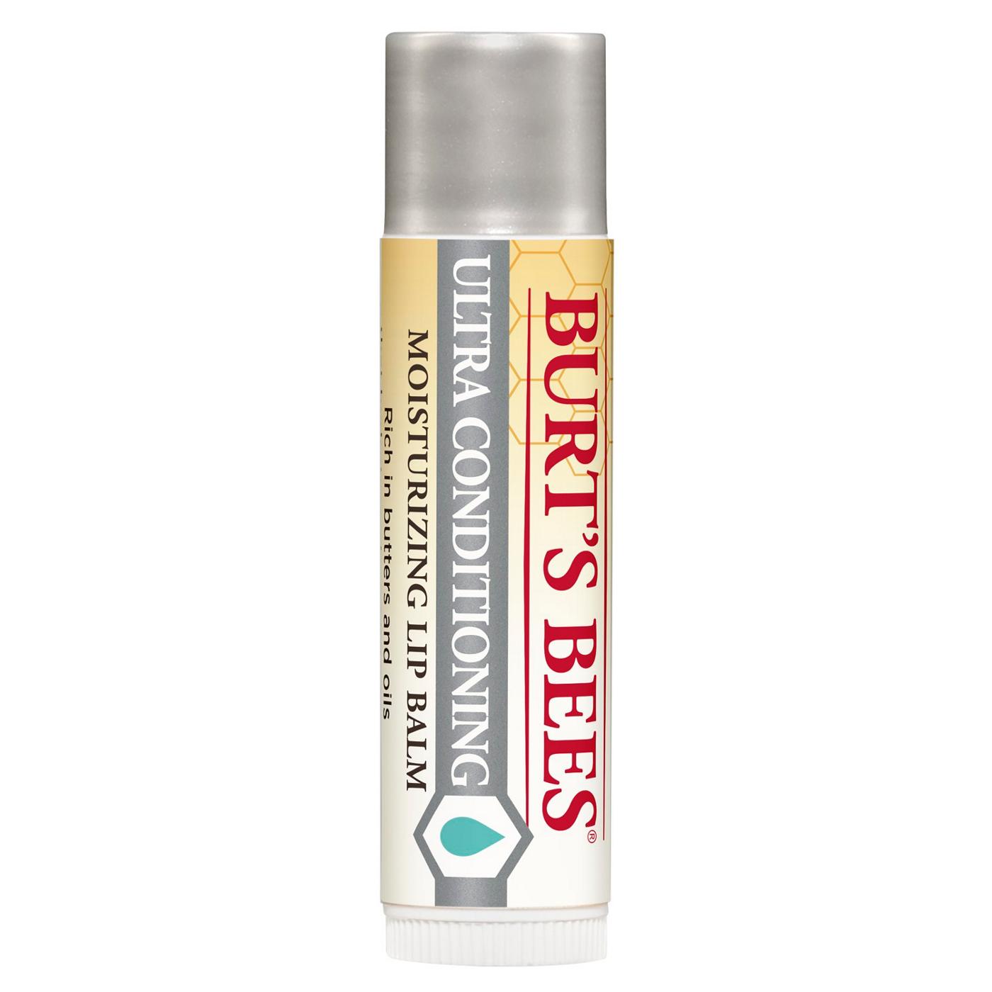 Burt's Bees Lip Balm, Moisturizing Lip Care, for All Day Hydration, 100%  Natural, Ultra Conditioning with Shea, Cocoa & Kokum Butter