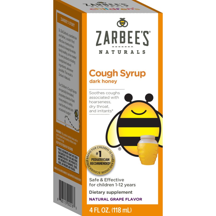 Zarbee's Naturals Children's Cough Syrup with Dark Honey, Grape Shop