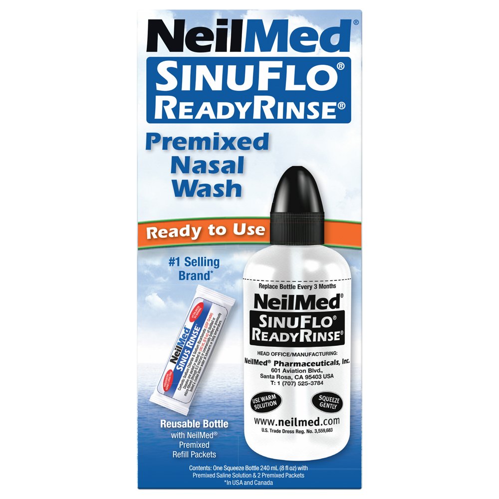 How to use NeilMed Sinus Rinse at home for nasal irrigation - including  practical demonstration 