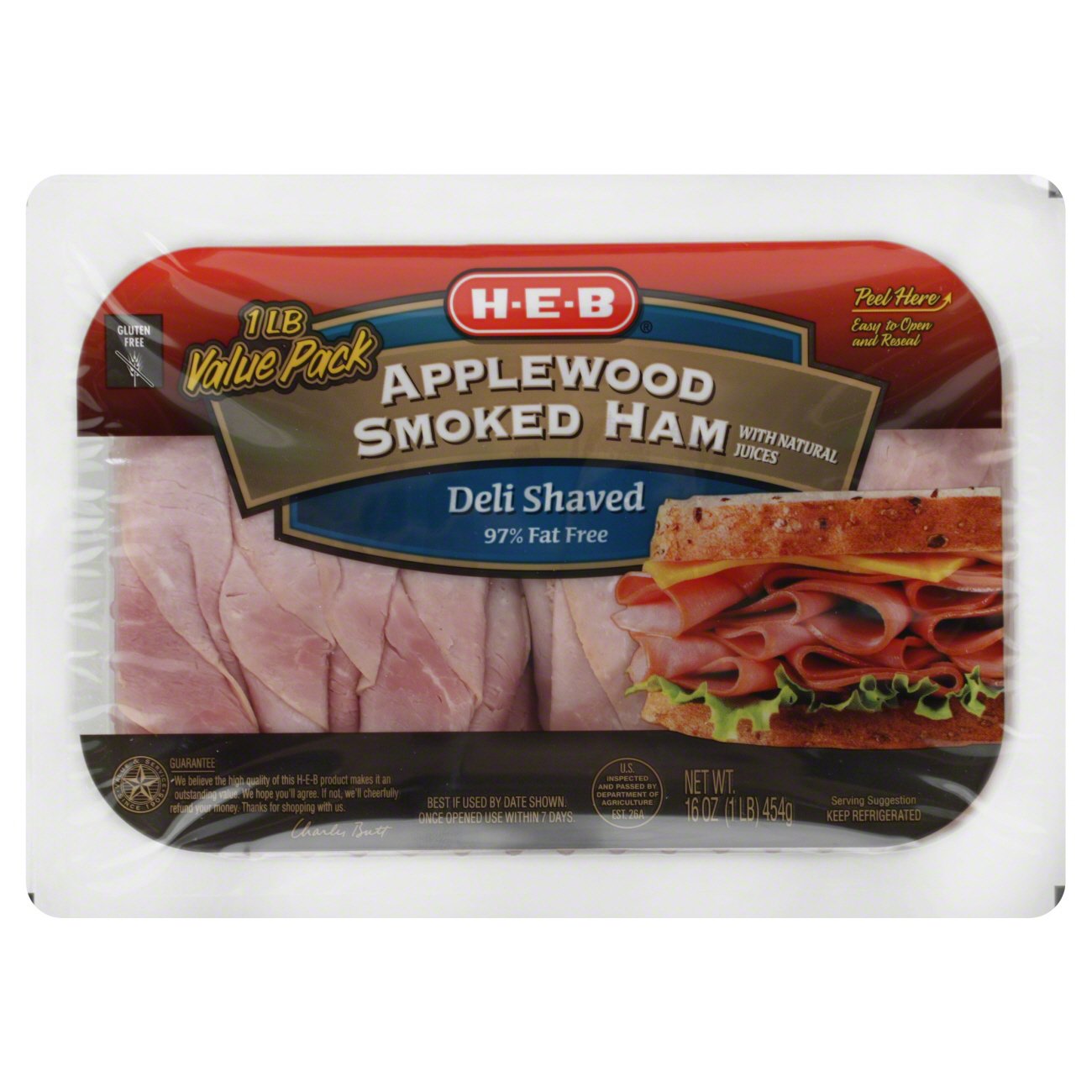 H-E-B Deli Shaved Sliced Applewood Smoked Ham - Shop Meat At H-E-B