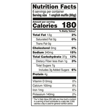 Glutino English Muffins, 6 ct