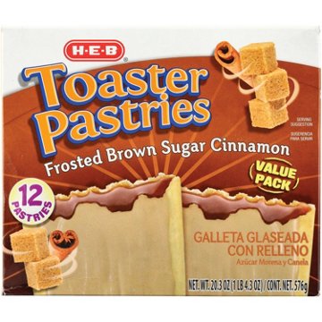 H-E-B Frosted Brown Sugar Cinnamon Toaster Pastries - Value Pack, 12 ct