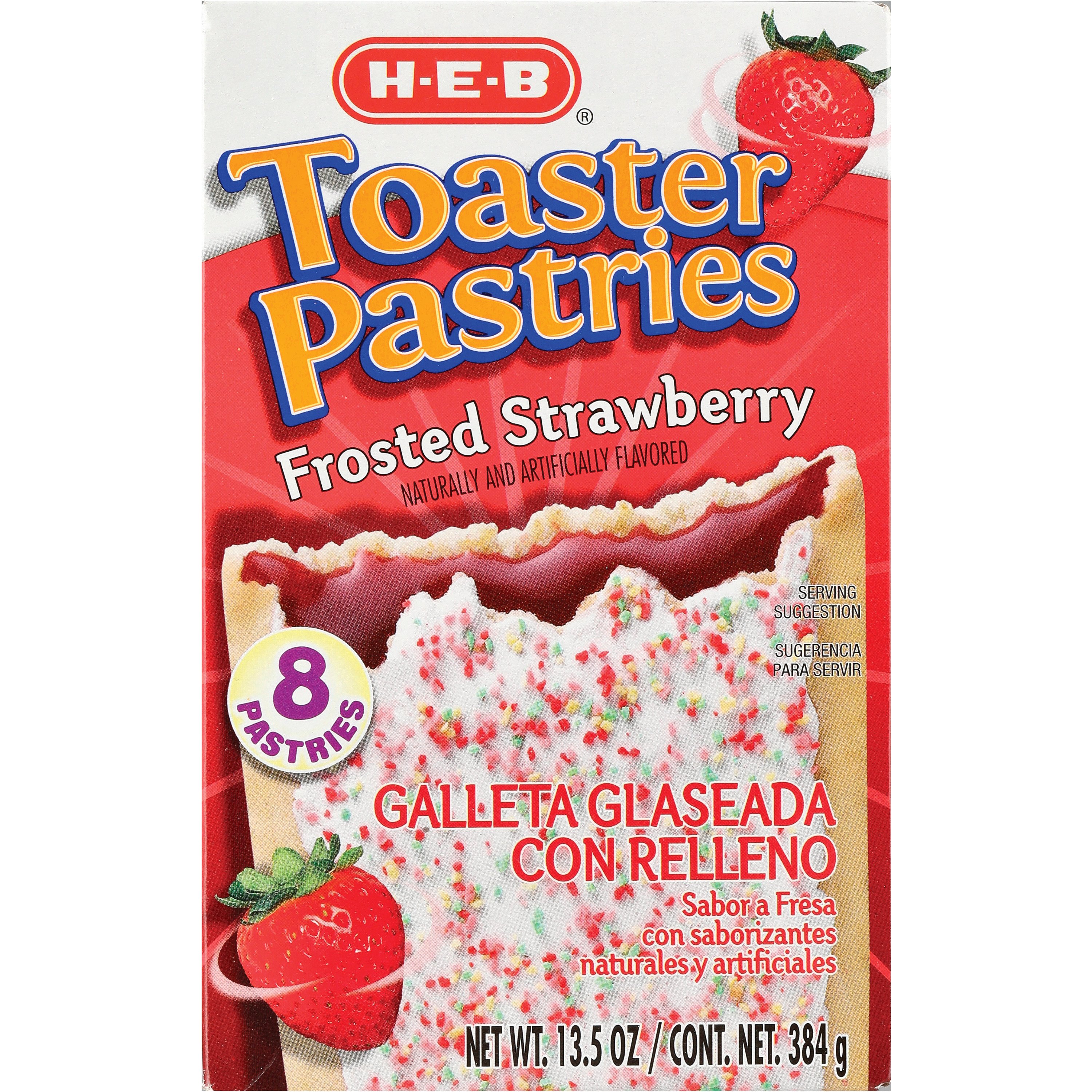 HEB Frosted Strawberry Toaster Pastries Shop Toaster Pastries at HEB