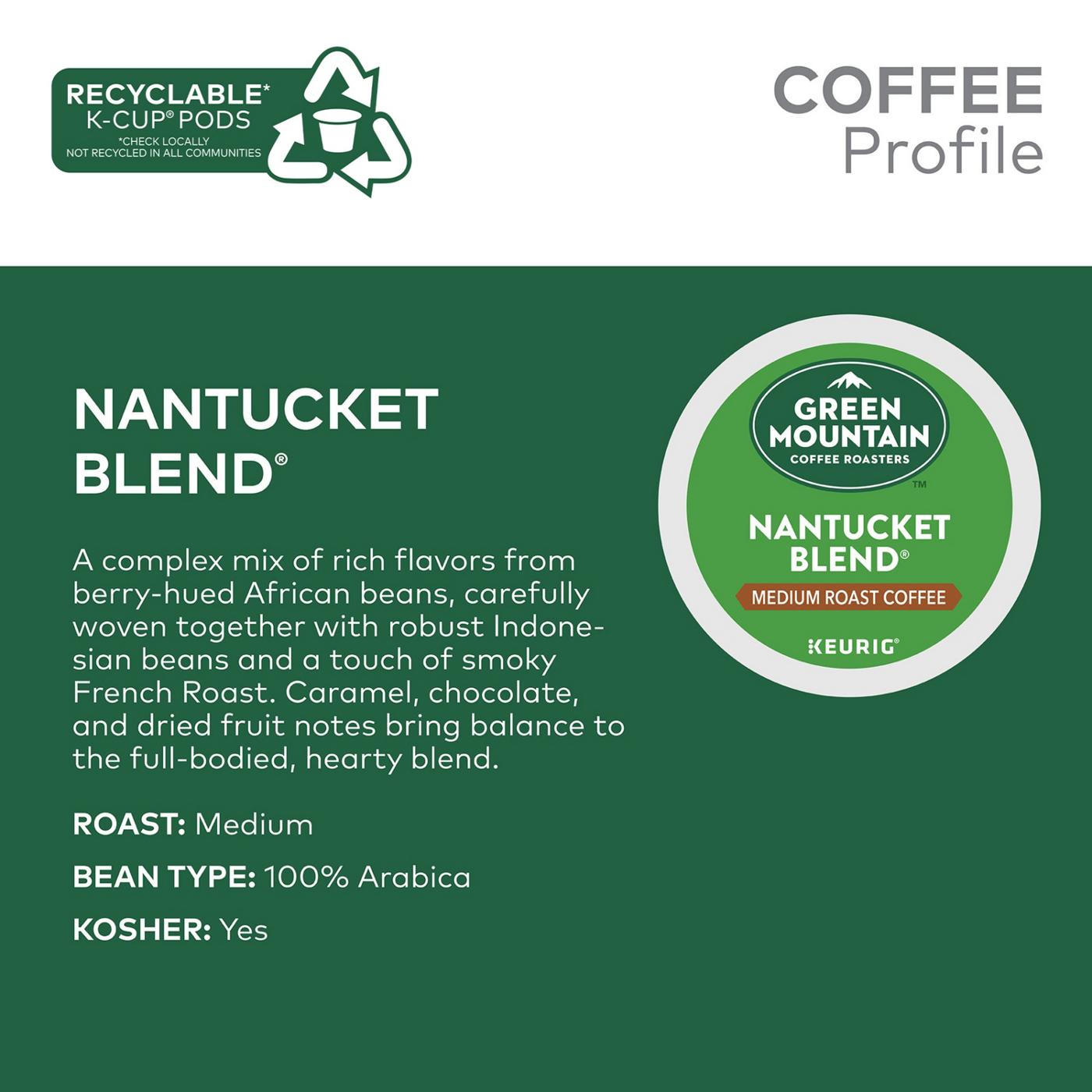 Green Mountain Coffee Nantucket Blend Medium Roast Single Serve Coffee K Cups; image 2 of 10