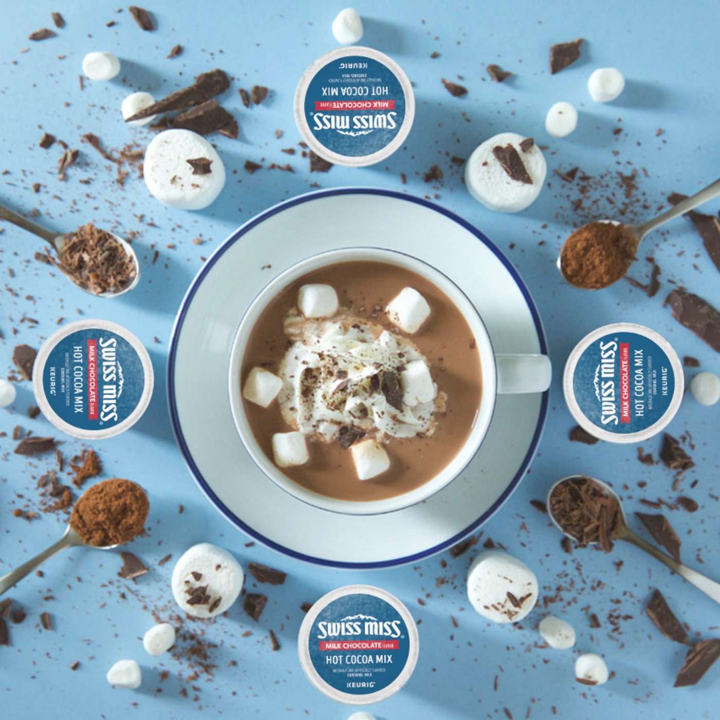 Swiss Miss Milk Chocolate Hot Cocoa Mix Single Serve Coffee K Cups; image 2 of 7