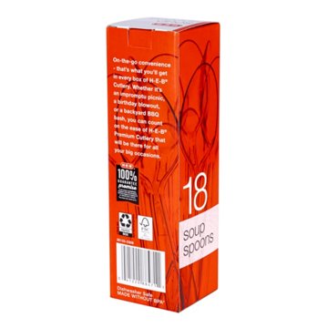 H-E-B Plastic Texas-Size Spoons - Clear, 18 ct