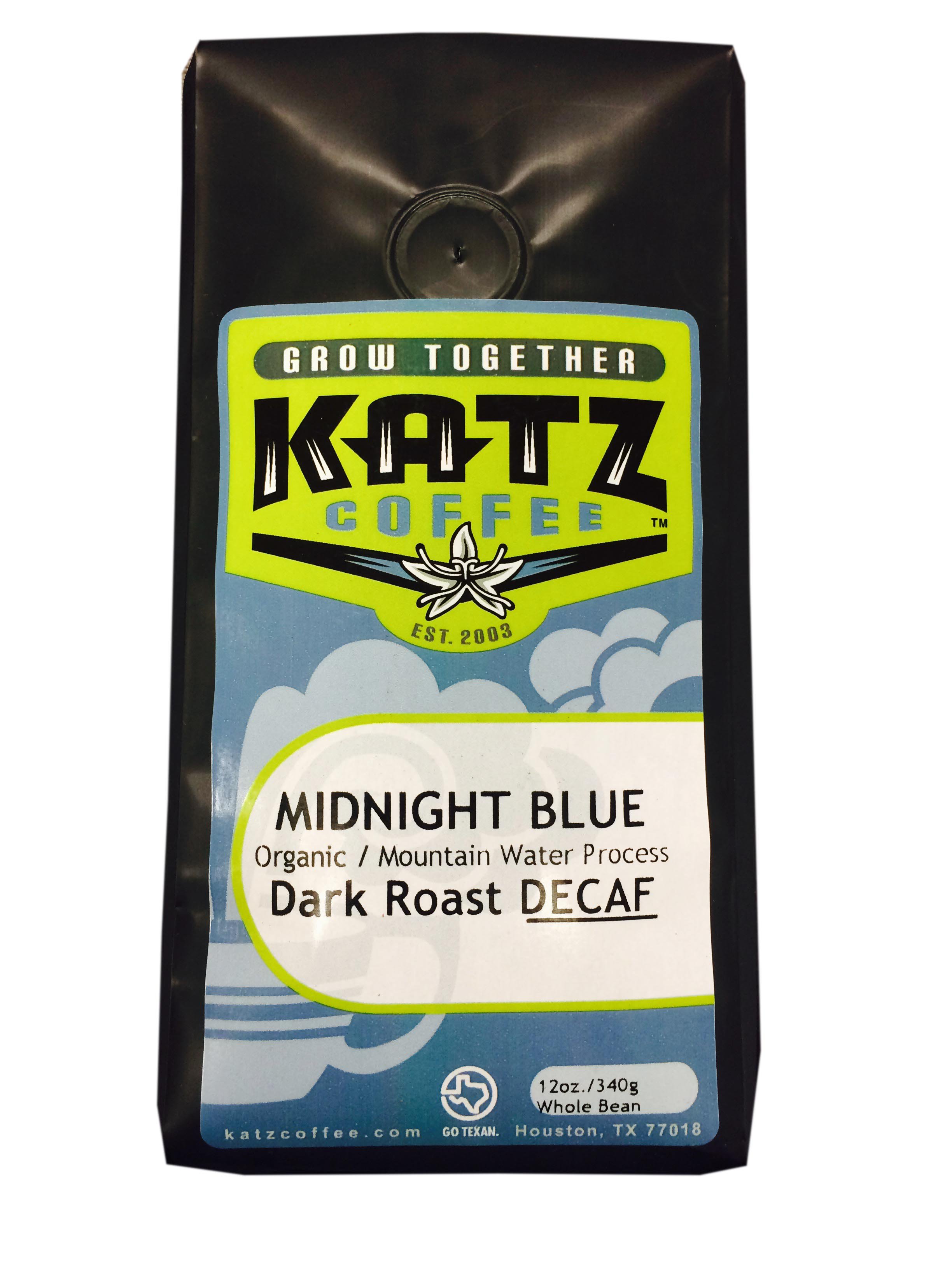 Katz Coffee Whole Bean Decaf Coffee Midnight Blue Shop Coffee at HEB