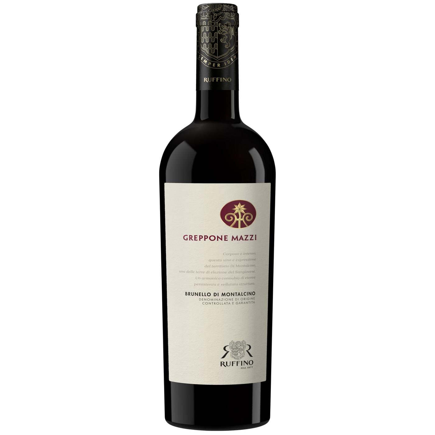 Ruffino Greppone Mazzi Brunello Di Montalcino DOCG Sangiovese Grosso, Italian Red Wine 750 mL Bottle; image 1 of 11