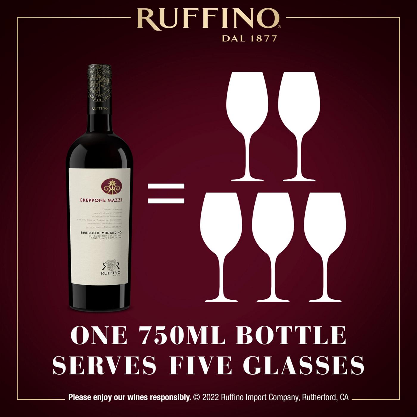 Ruffino Greppone Mazzi Brunello Di Montalcino DOCG Sangiovese Grosso, Italian Red Wine 750 mL Bottle; image 5 of 11
