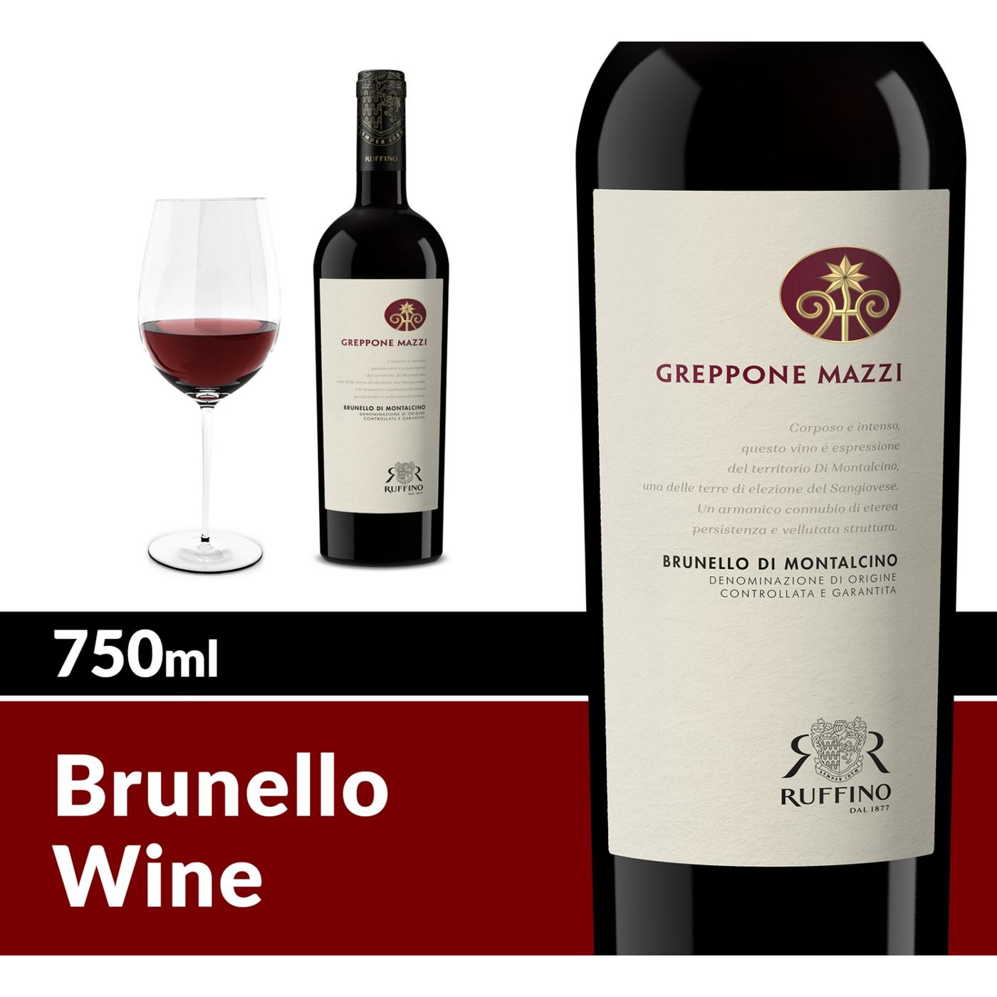 Ruffino Greppone Mazzi Brunello Di Montalcino DOCG Sangiovese Grosso, Italian Red Wine 750 mL Bottle; image 9 of 11
