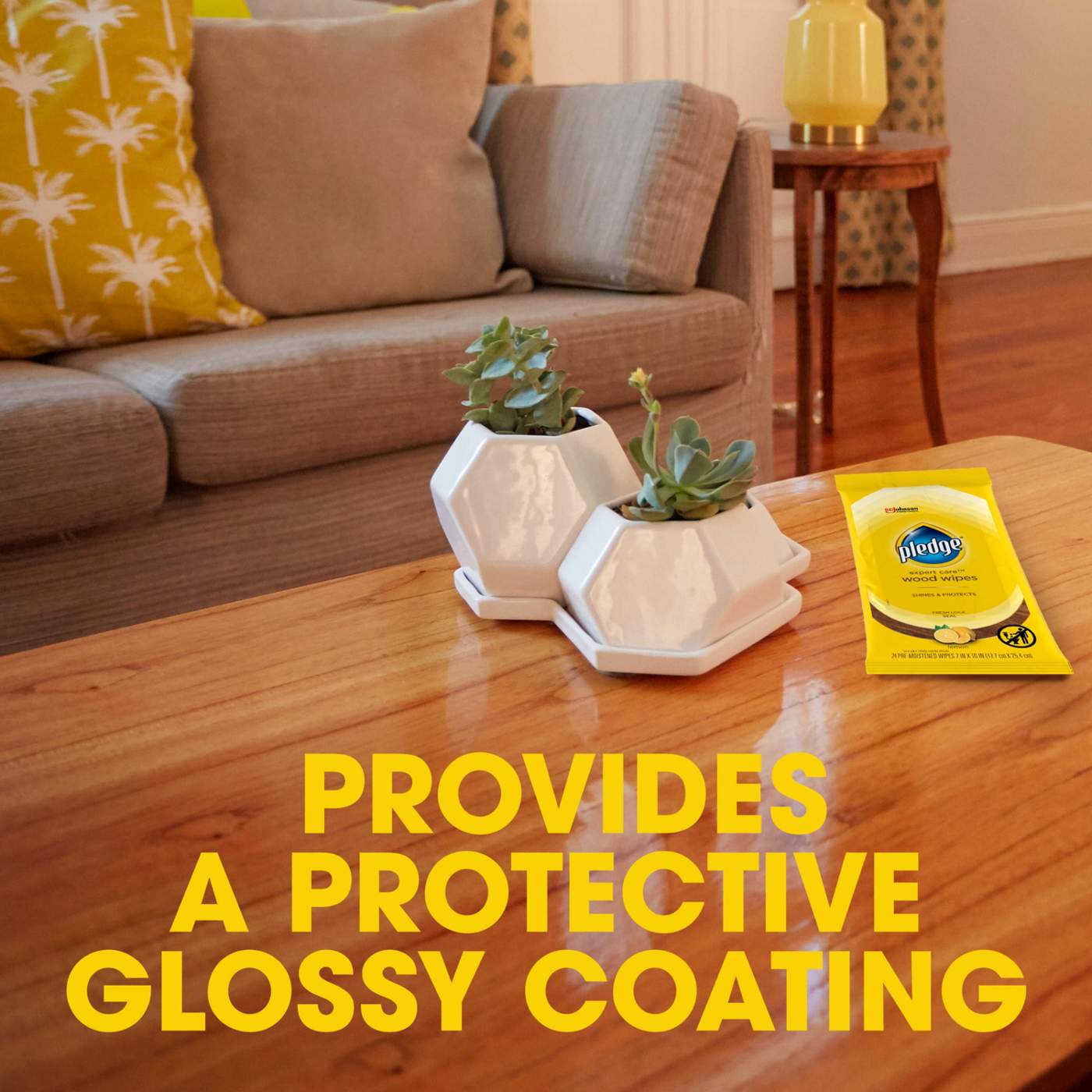 Pledge Pledge Expert Care Enhancing Wood Wipes, Lemon Scent, 24 Count; image 3 of 10