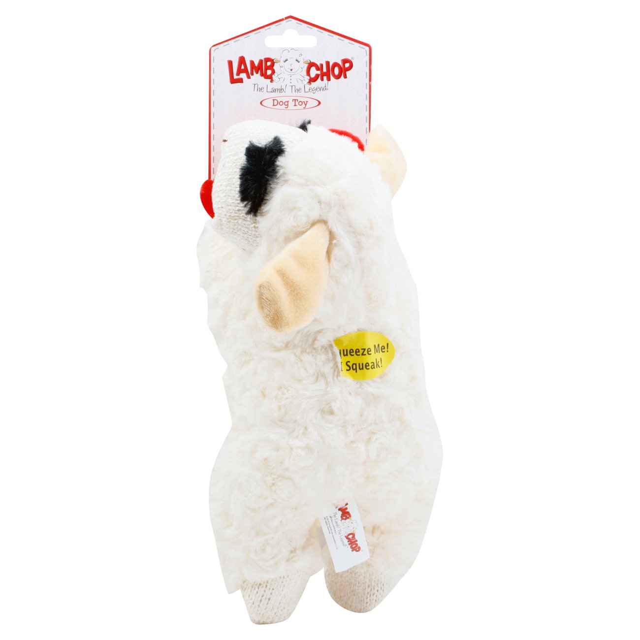 pink lamb chop dog toy