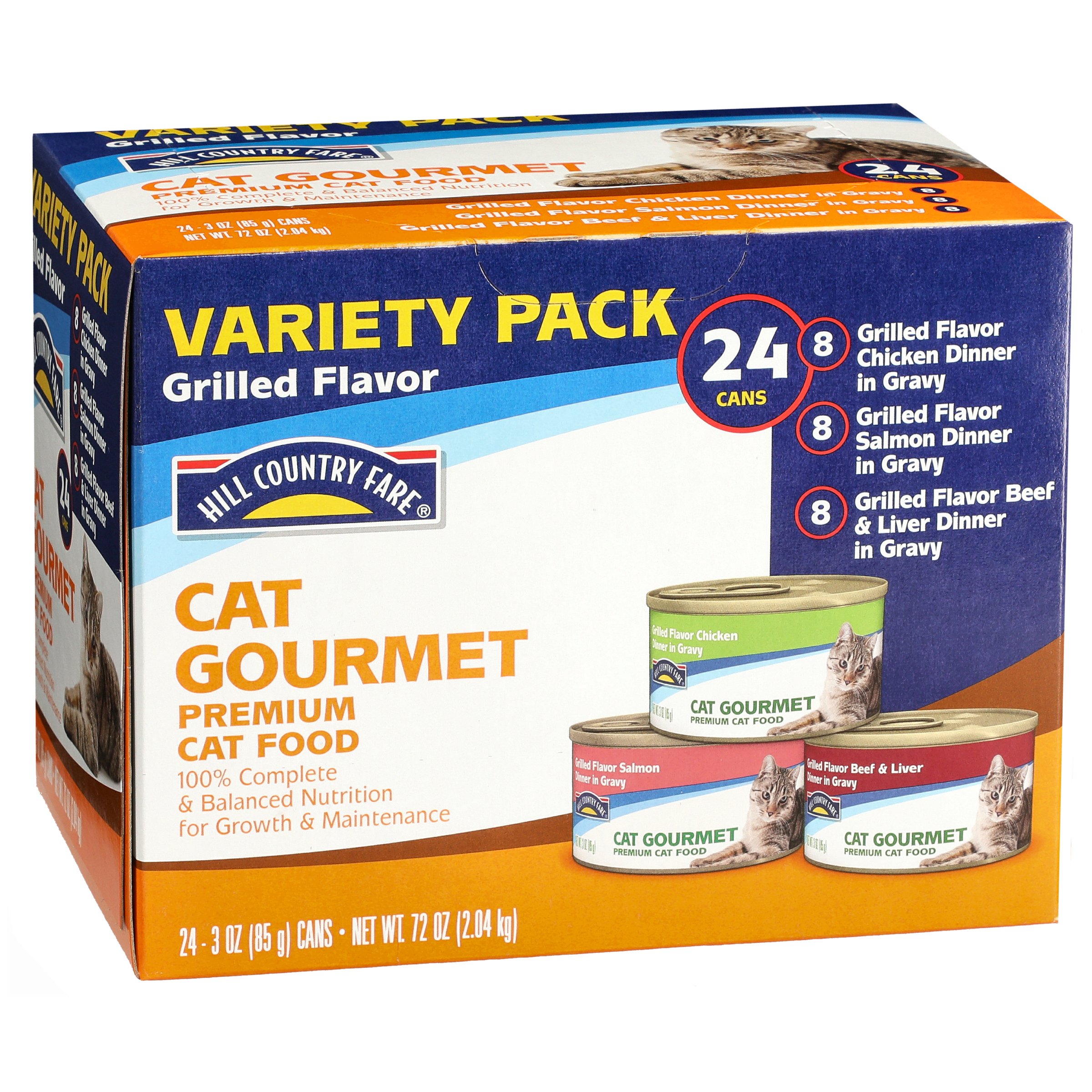 Hill Country Fare Cat Gourmet Premium Grilled Cat Food 3 ...