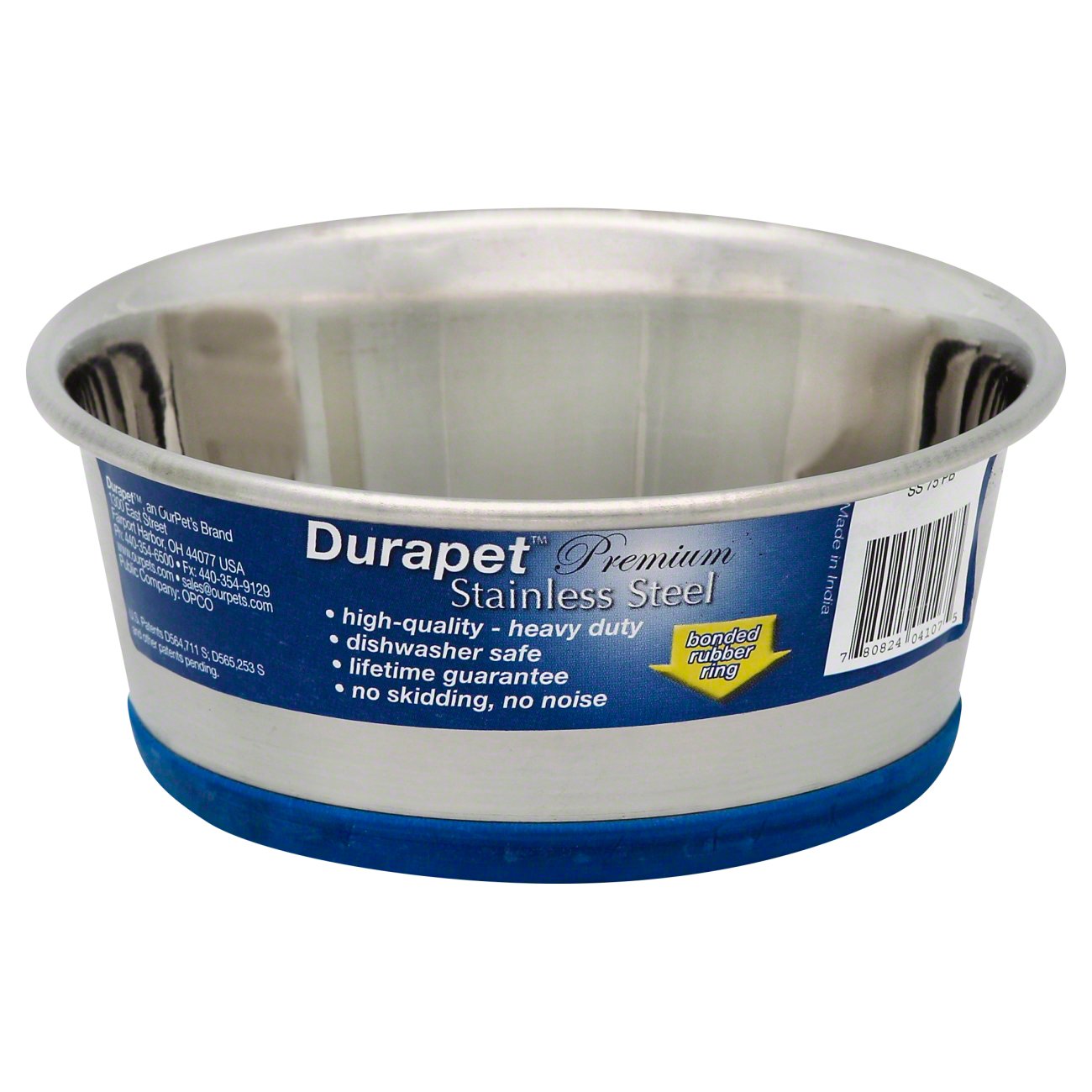 OurPets DuraPet Slow Feed Premium Stainless Steel Dog Bowl