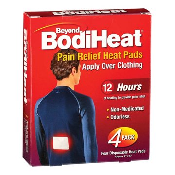 Beyond BodiHeat Muscle Pain Relief Stick on Heat Pads, 4 ct