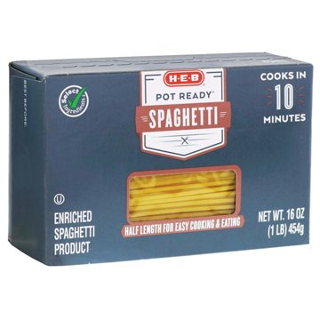 H-E-B Pot Ready Spaghetti Noodles, 16 oz